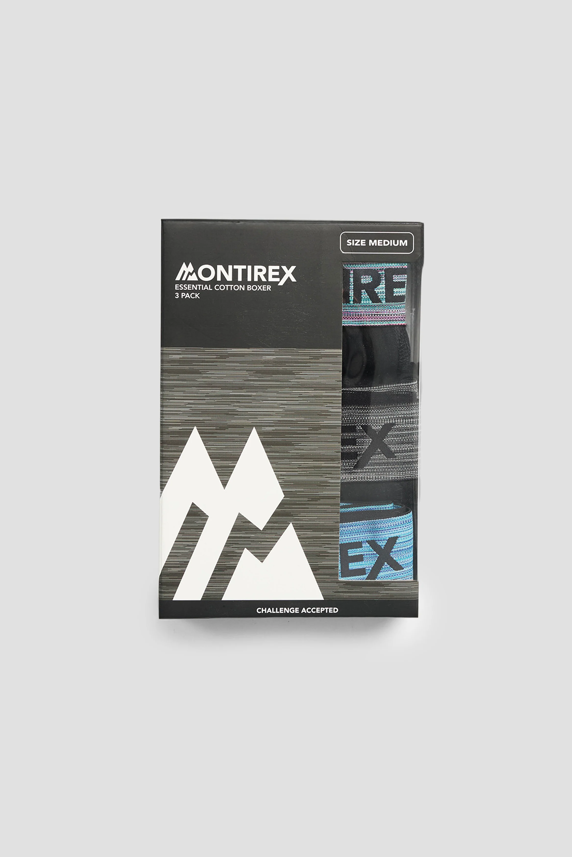 3 Pack Trail Boxer - Black/Ocean Abyss/Cement Grey/Maya Blue - Image 3