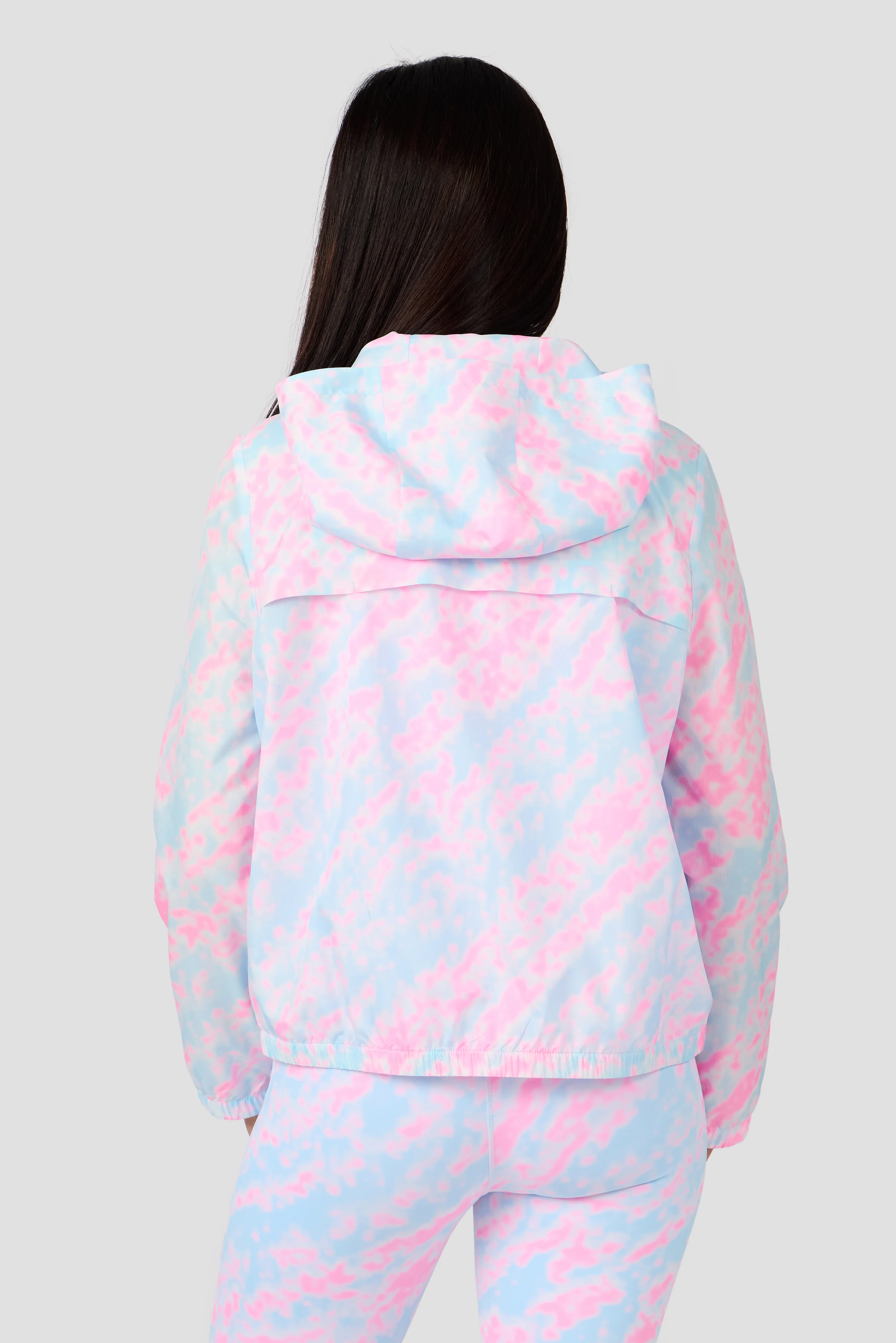Girls Celeste Windbreaker - Misty Blue/Candy Floss/White - Image 2