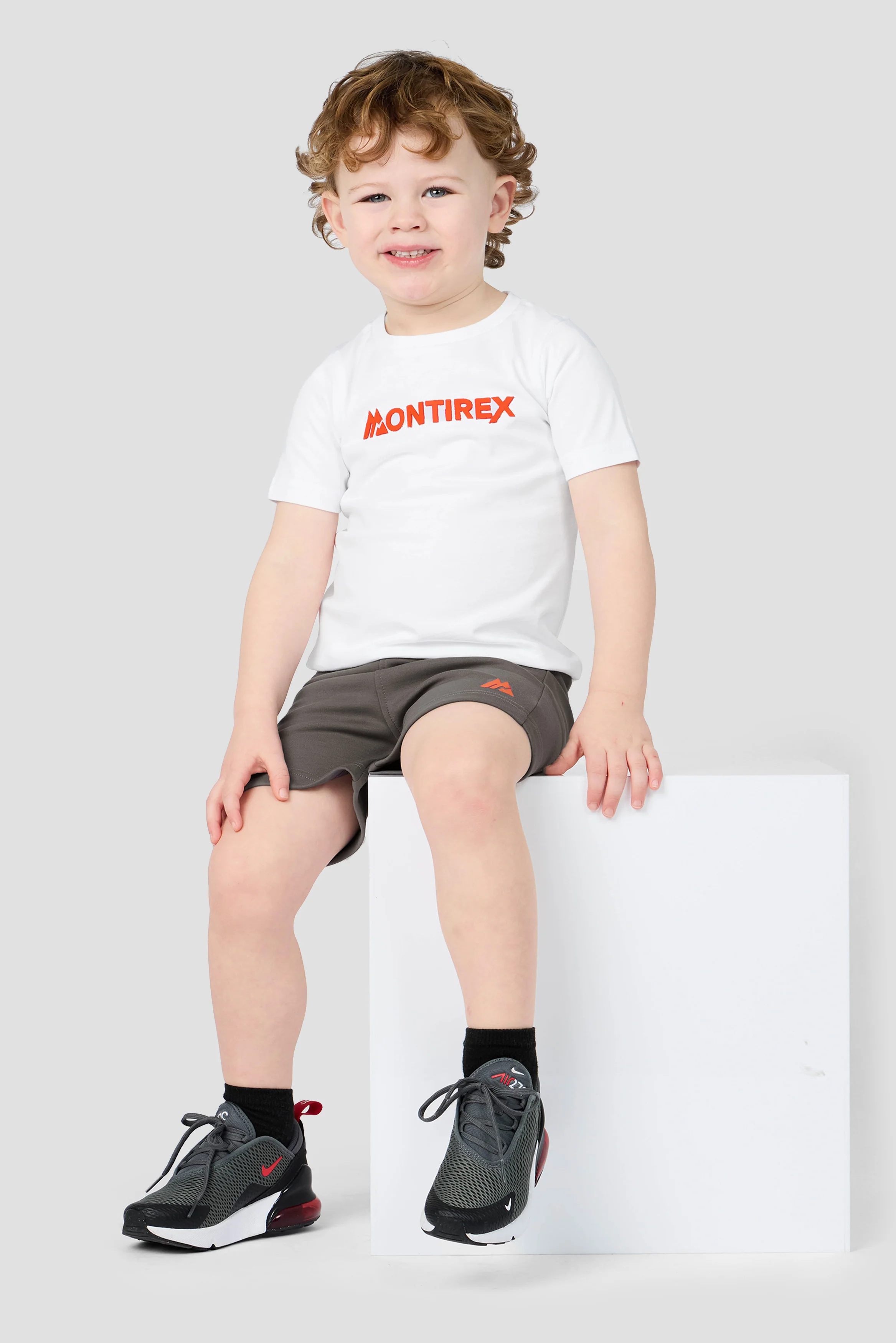 Infant Boys Explore T-Shirt/Short Set - White/Cement Grey - Image 3
