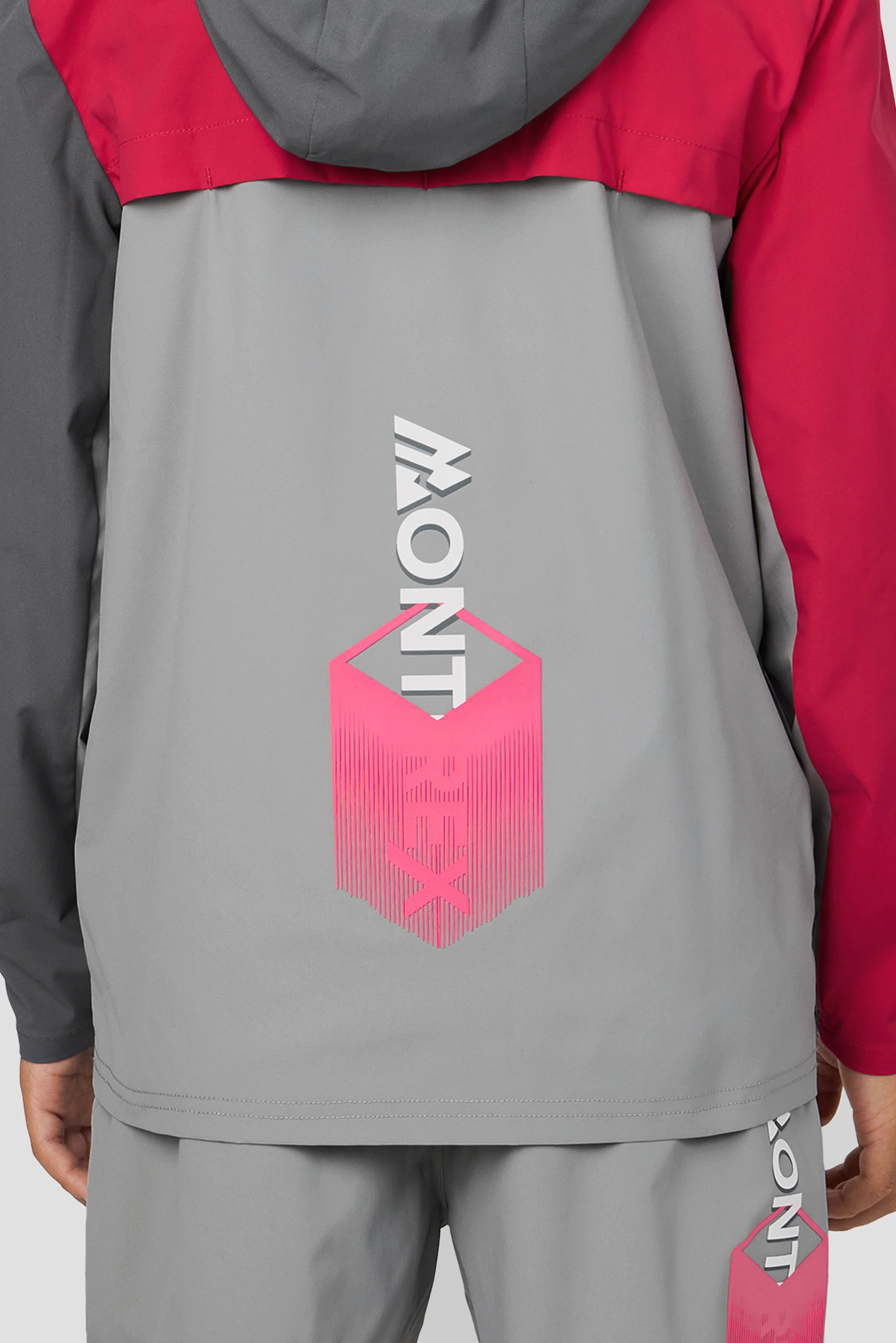 Boys MTX Run Jacket - Platinum Grey/Slate Grey/Pomegranate - Image 7