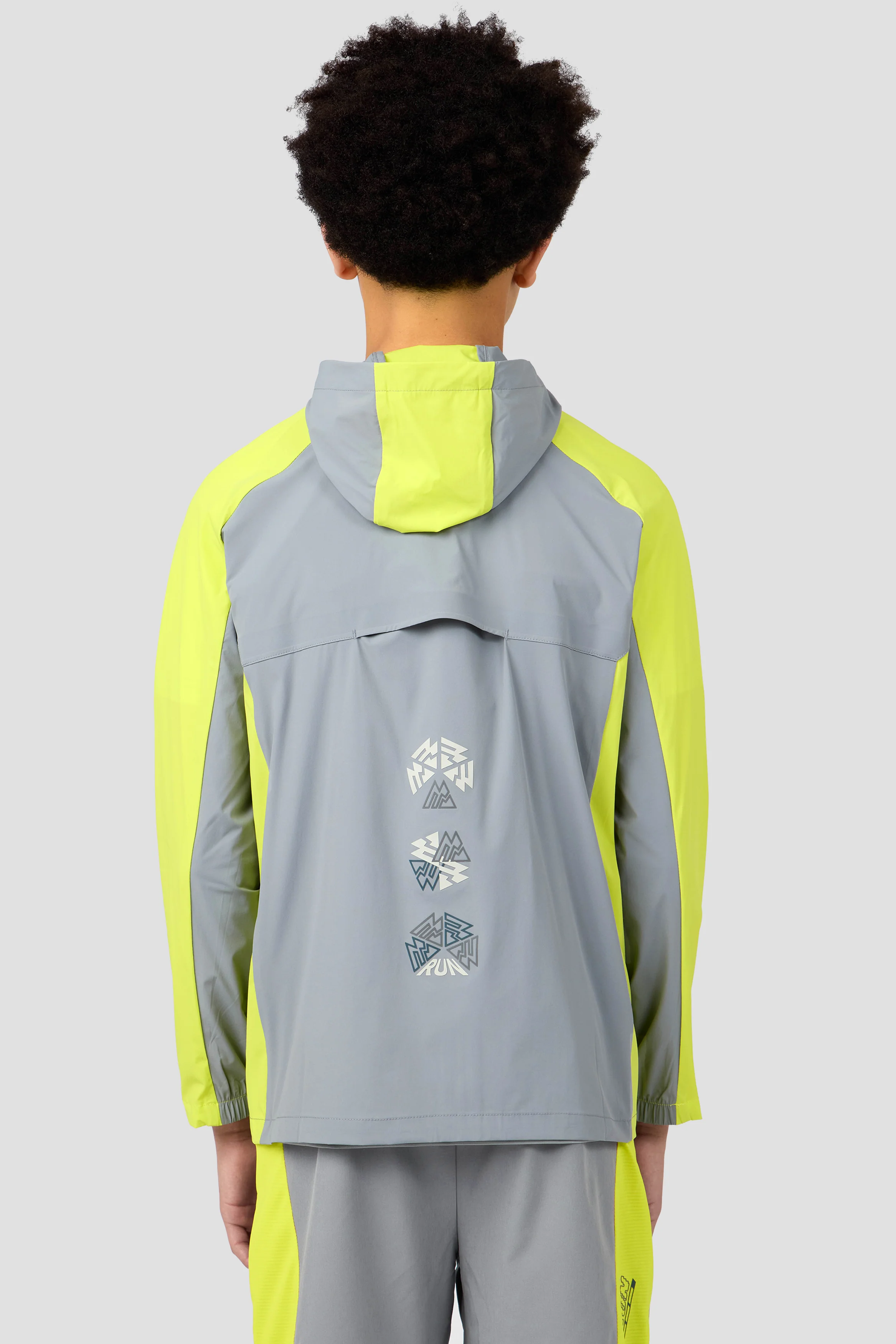 Boys MTX Run Turbo Jacket - Platinum Grey/Electric Lime - Image 2