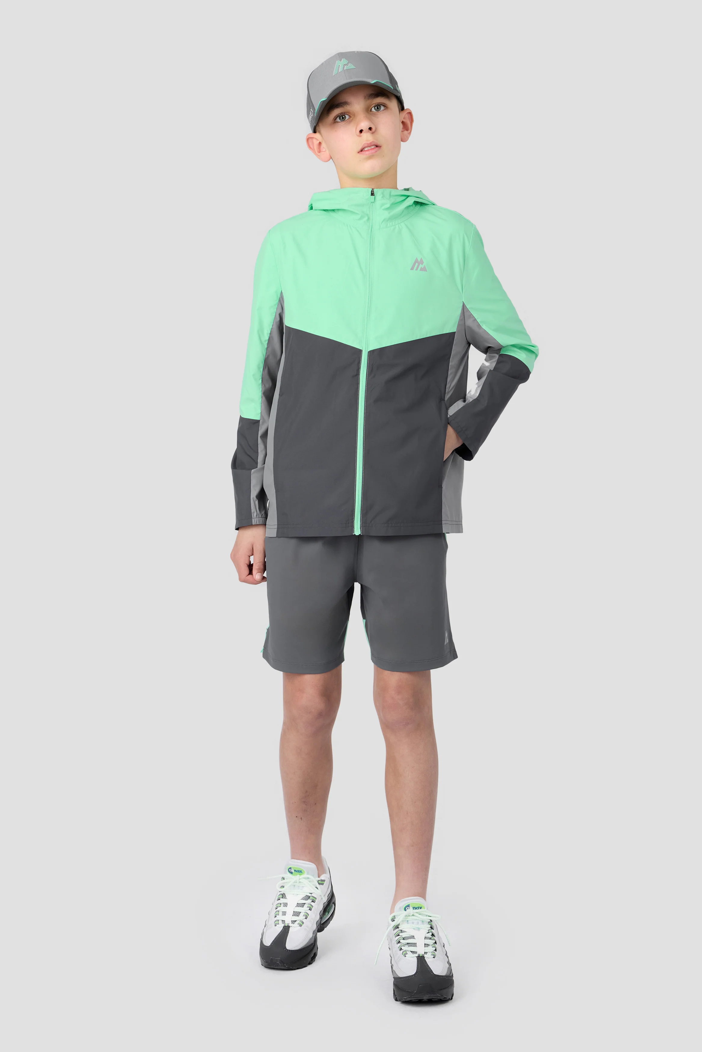 Boys Spectra Windbreaker - Duck Egg/Slate Grey/Platinum Grey - Image 7