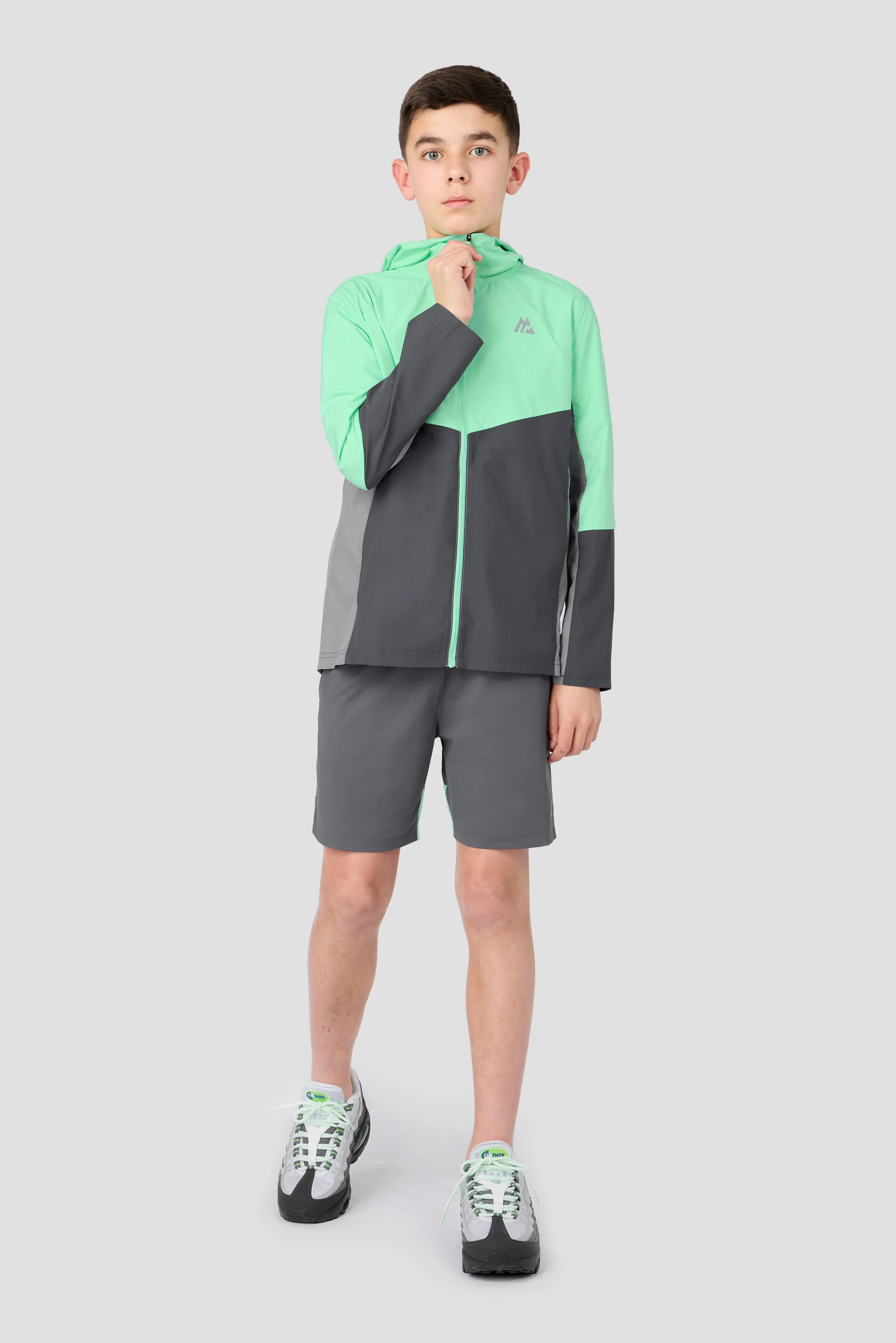 Boys Spectra Windbreaker - Duck Egg/Slate Grey/Platinum Grey - Image 8