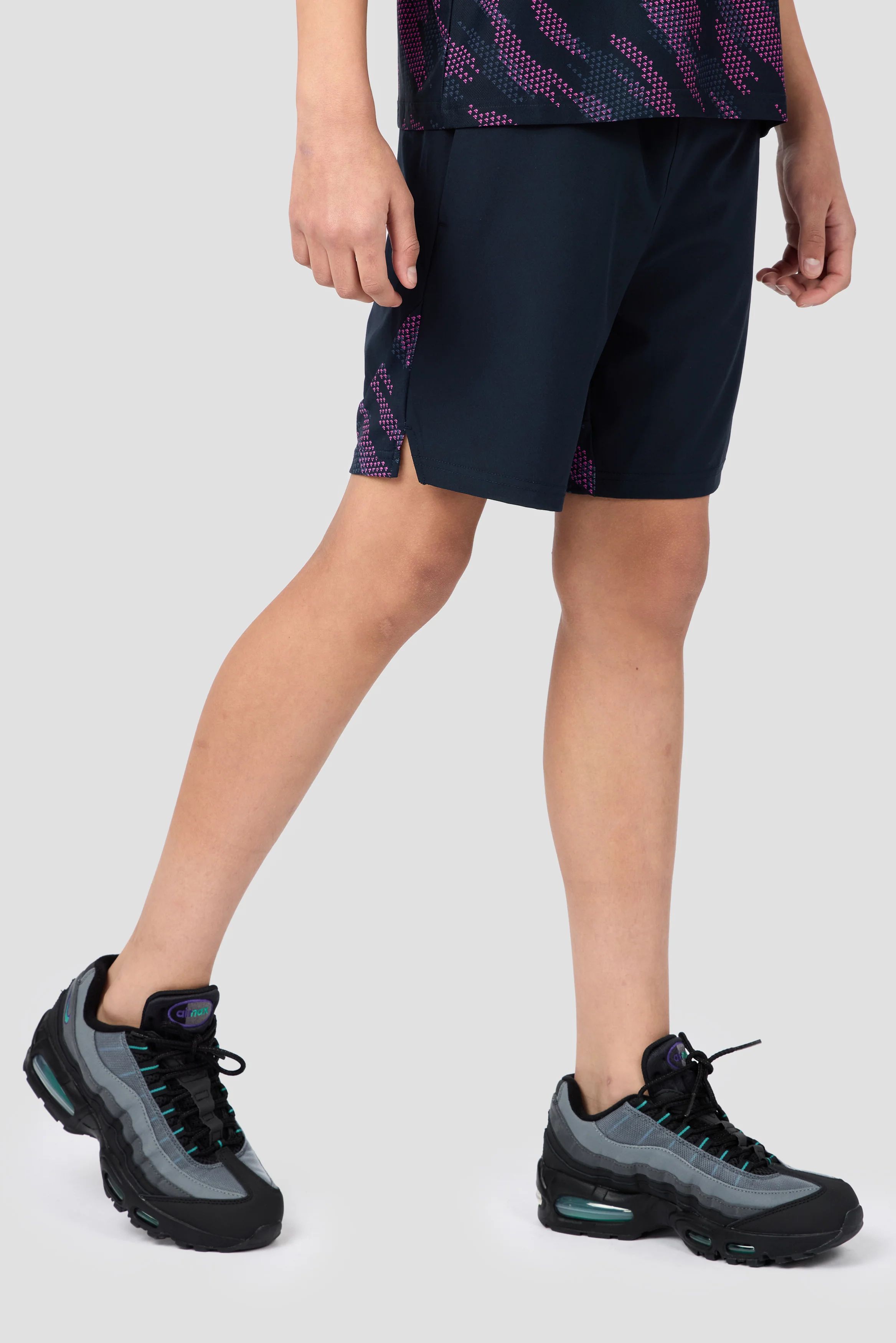 Boys Thera Short - Navy Void/Greyed Indigo/Knockout Pink - Image 2