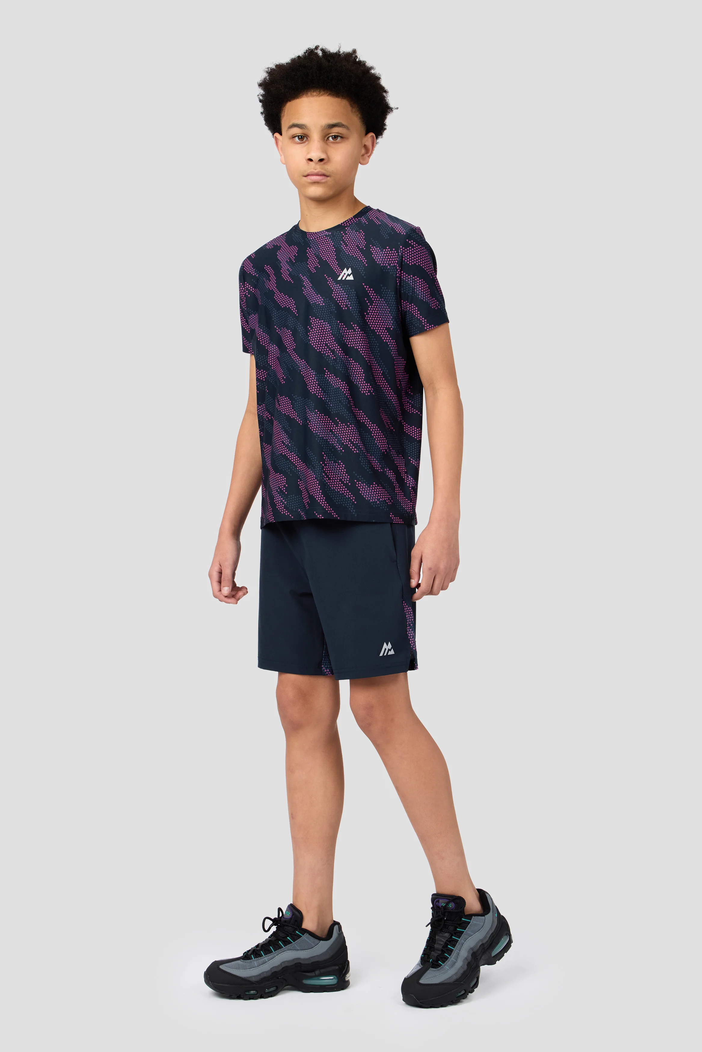Boys Thera Short - Navy Void/Greyed Indigo/Knockout Pink - Image 3
