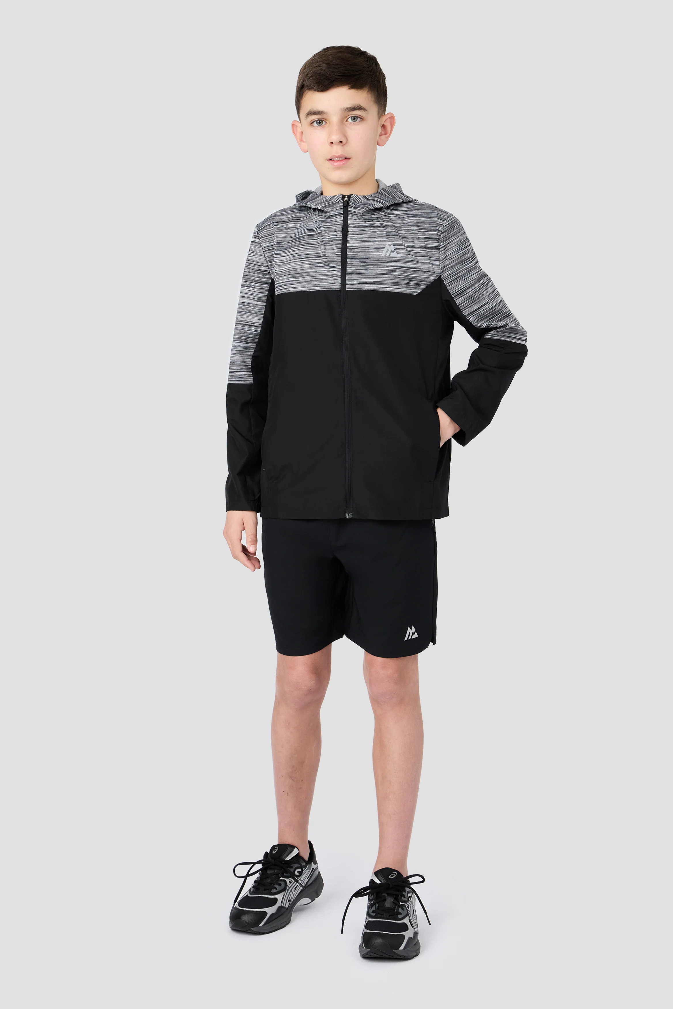 Boys Trail 2.0 Windbreaker - Black/Grey/White - Image 8
