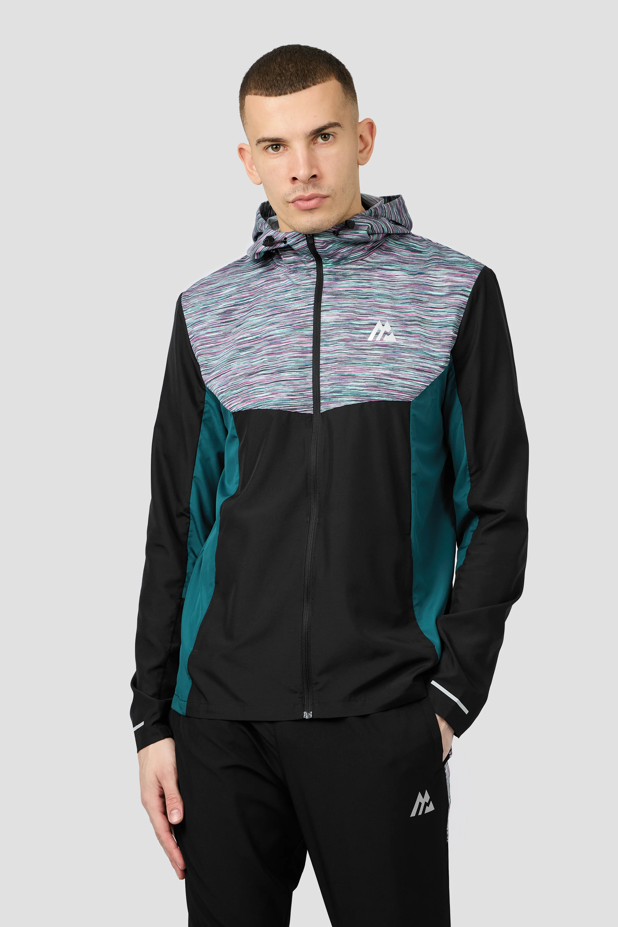 Trail Windbreaker - Black/Teal/Pink/White