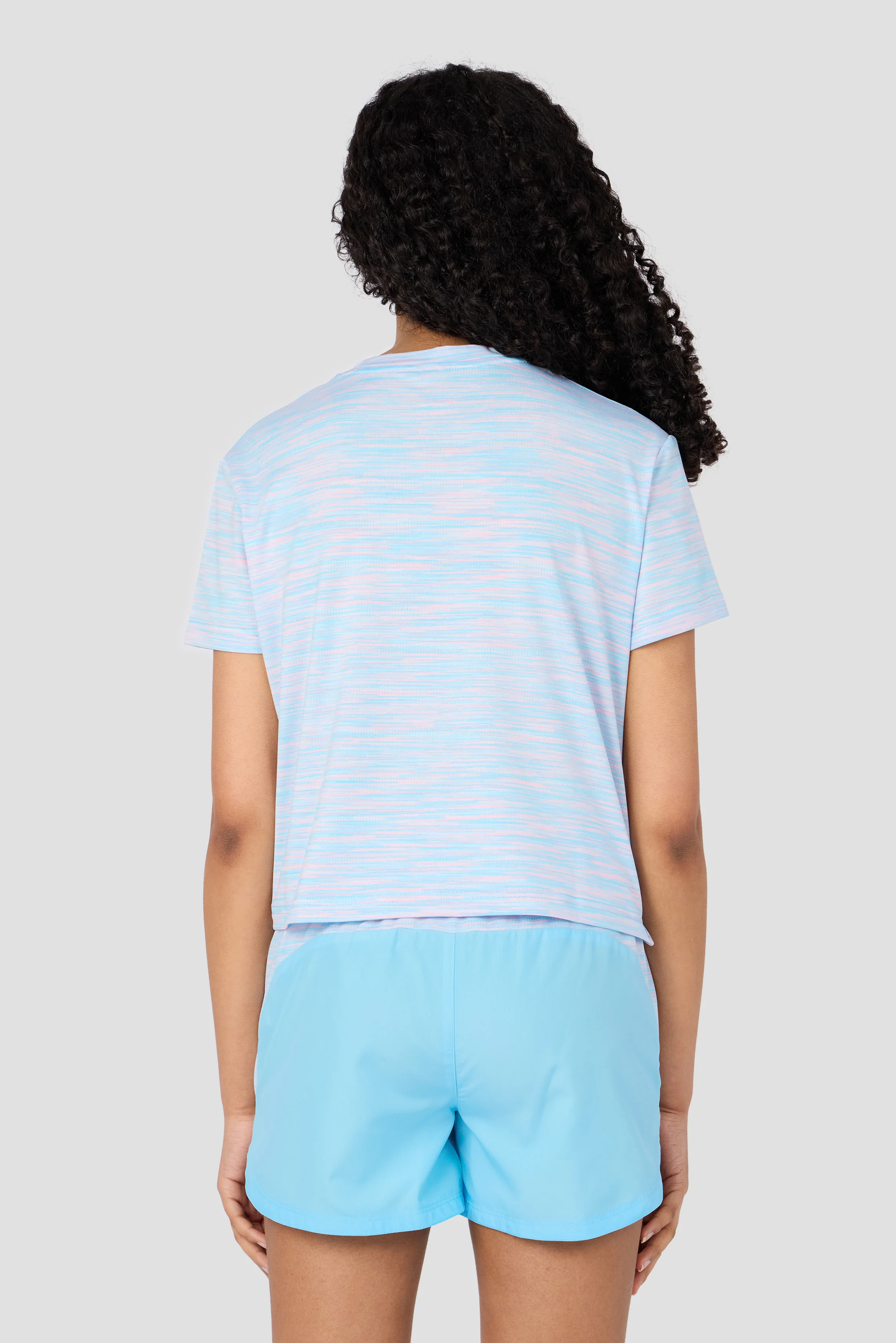 Girls Trail Box T-Shirt - Light Blue/Pink - Image 2
