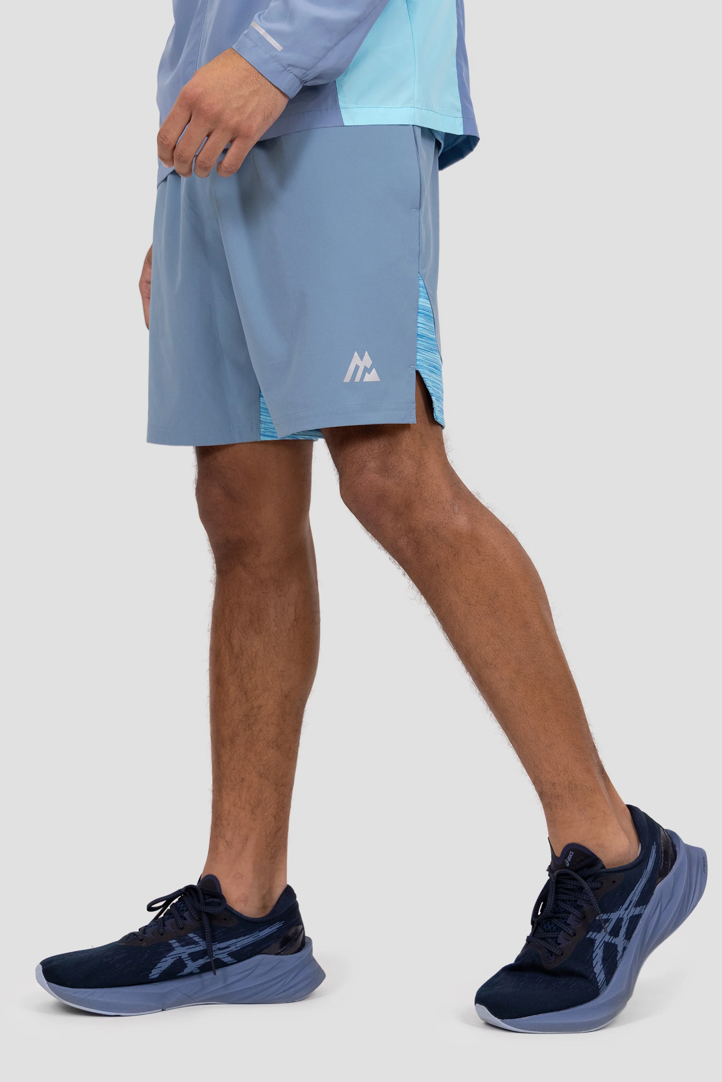 Trail Panel Short - Slate Blue/Neon Blue Multi