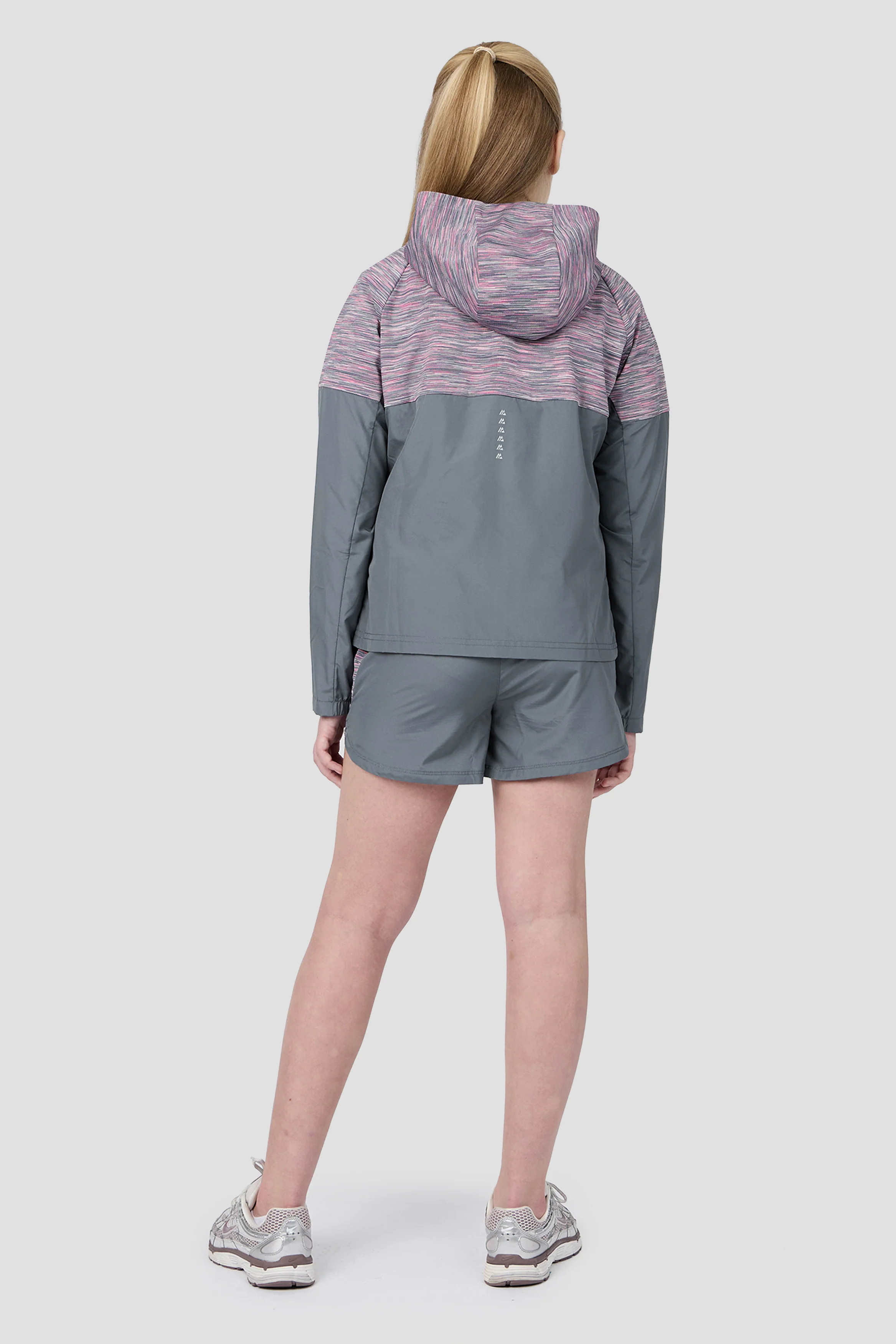 Girls Trail Panel Short - Grey Multi/Pink - Image 4