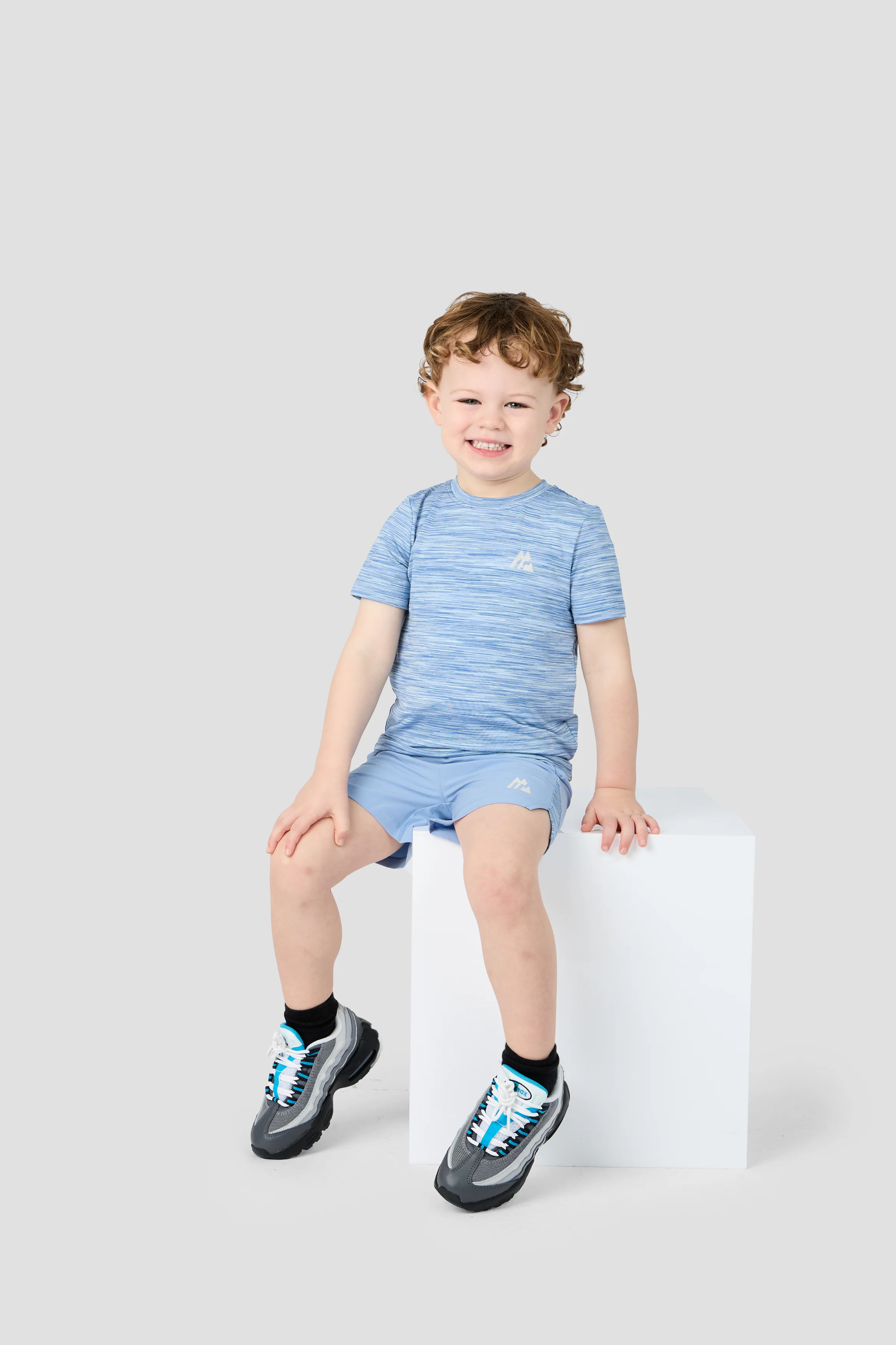 Infant Boys Trail T-Shirt/Short Set -  Charcoal Blue Multi - Image 3