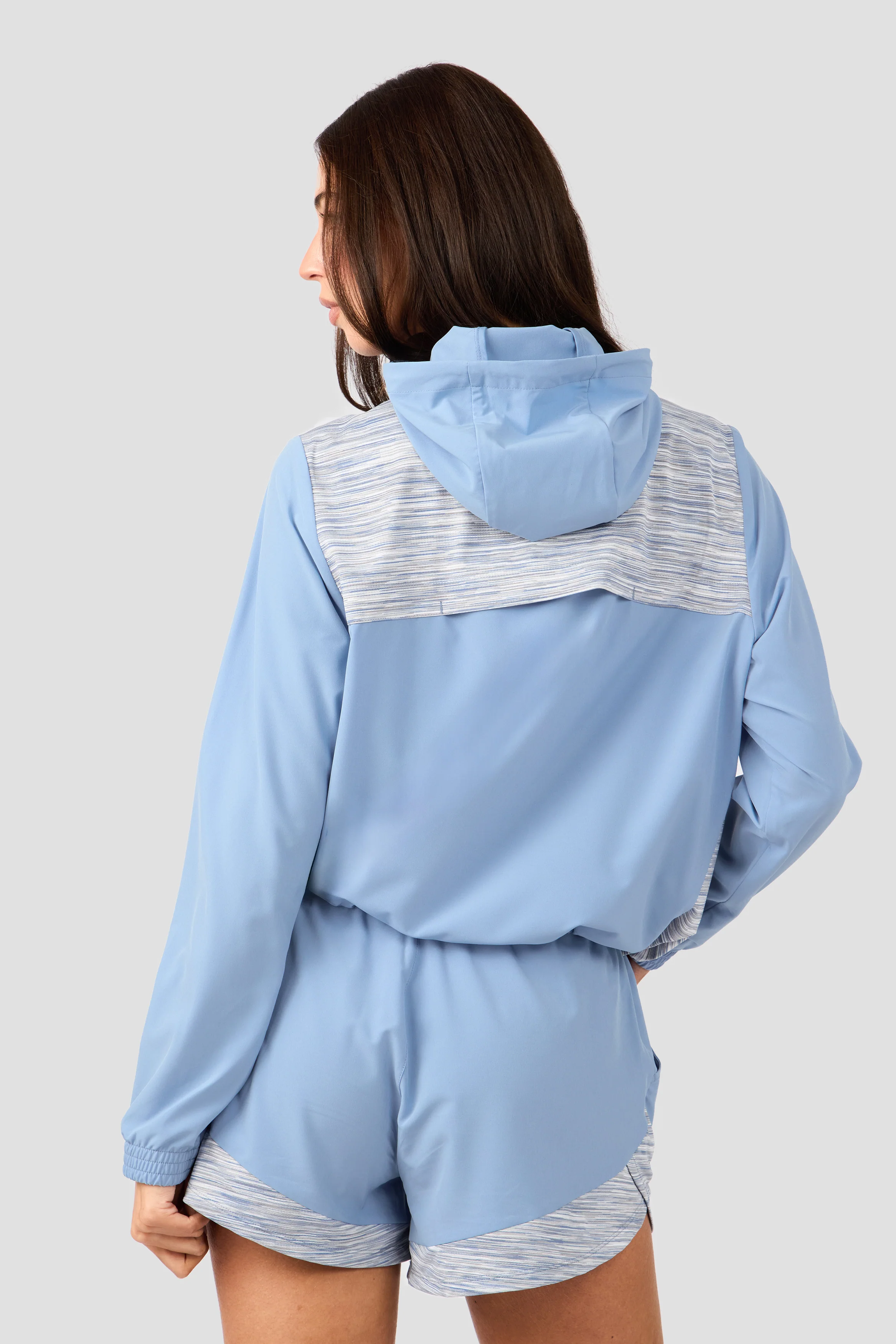 Women's Trail Windbreaker - Light Blue/Grey Multi - Image 2
