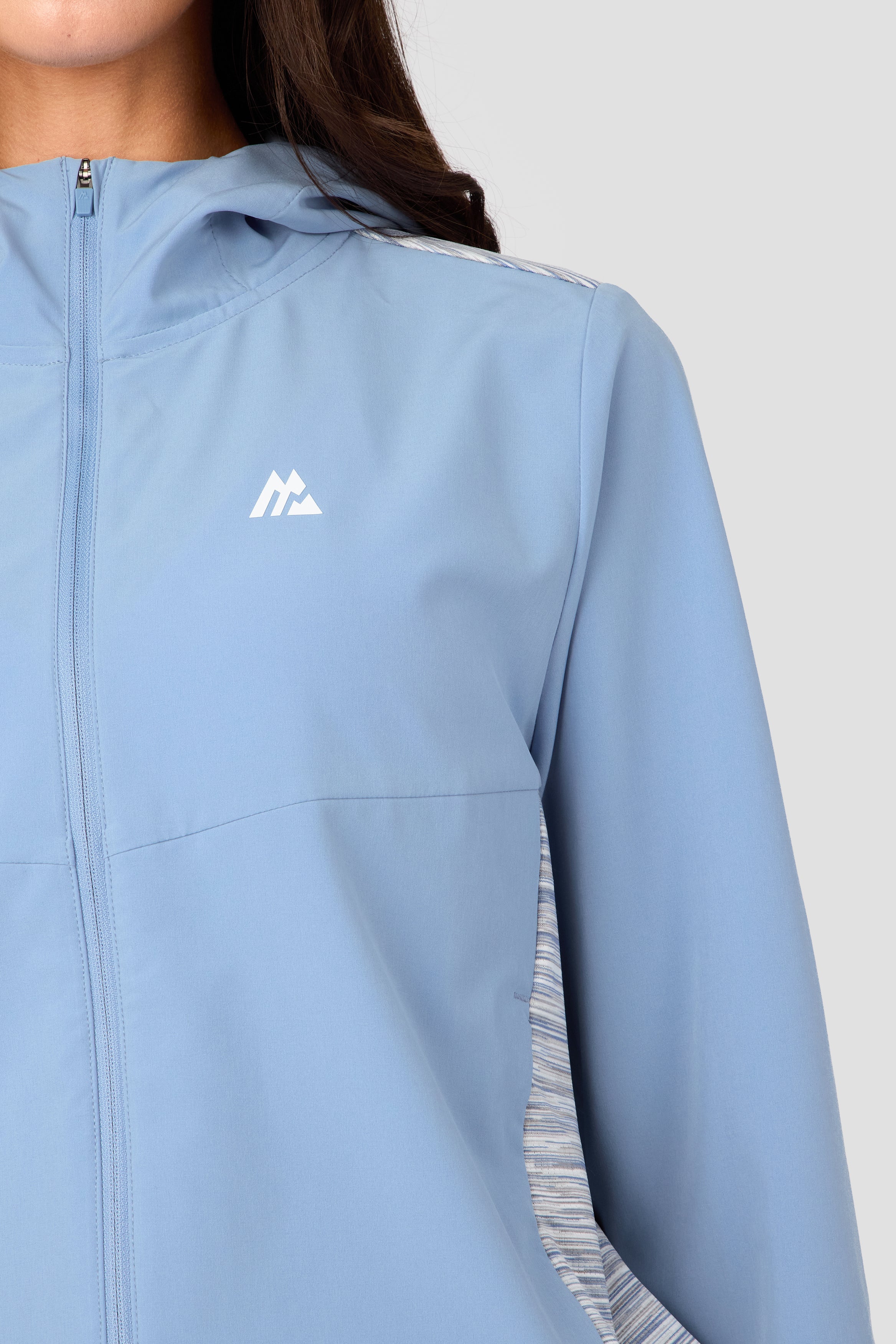 Women's Trail Windbreaker - Light Blue/Grey Multi - Image 3